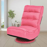 5-Position Folding Floor Gaming Chair-Pink