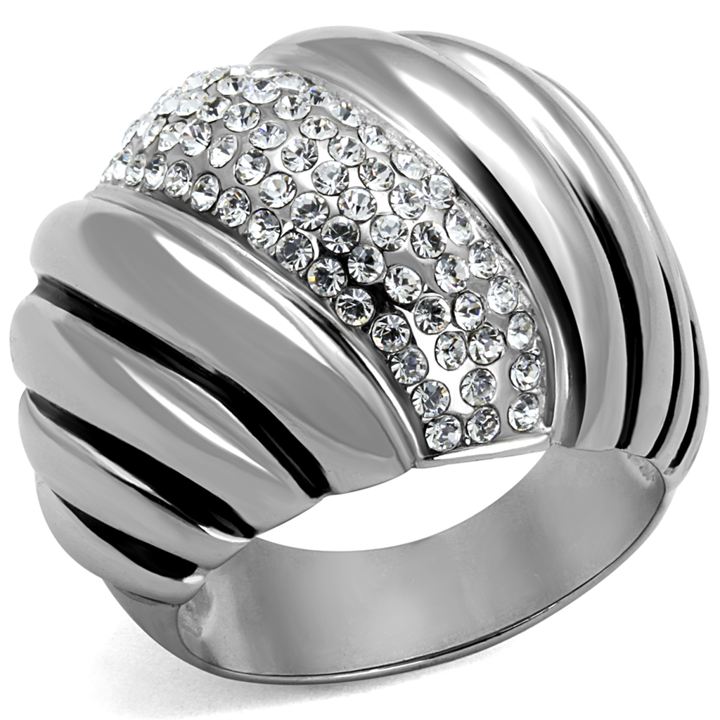 TK1304 - Stainless Steel Ring High polished (no plating) Women Top