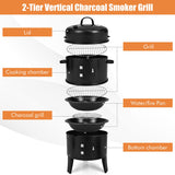 3 In 1 BBQ Smoker grill with Thermostat