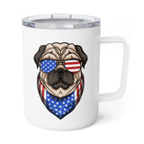 Insulated 10oz  Coffee Mug USA Dog