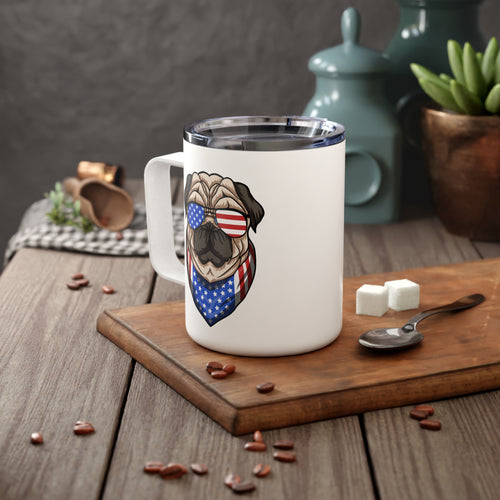 Insulated 10oz  Coffee Mug USA Dog