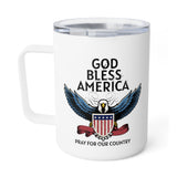 Insulated 10oz  Coffee Mug God Bless America