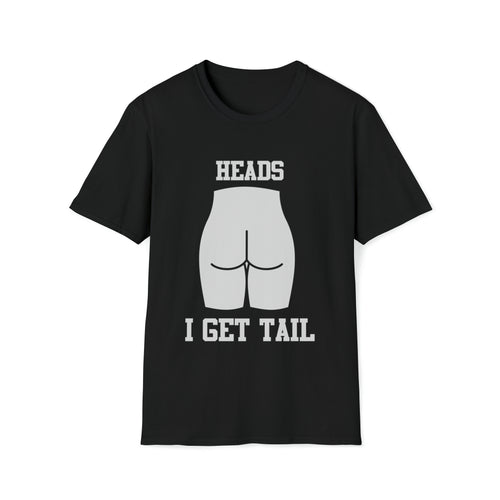Heads or Tails Unisex Softstyle T-Shirt Front and Back Design