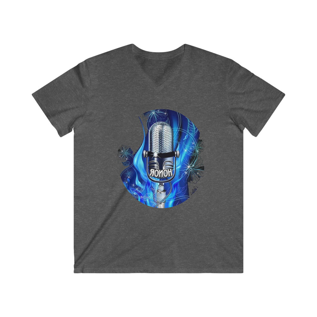 Honor Fitted V-Neck Short Sleeve Tee Circle Print