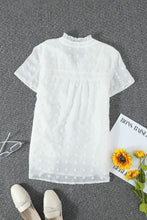 Pink Swiss Dot Short Sleeve Flowy Top