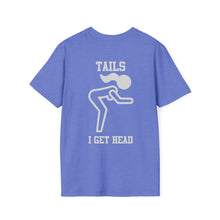 Heads or Tails Unisex Softstyle T-Shirt Front and Back Design
