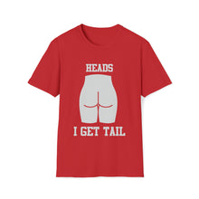 Heads or Tails Unisex Softstyle T-Shirt Front and Back Design