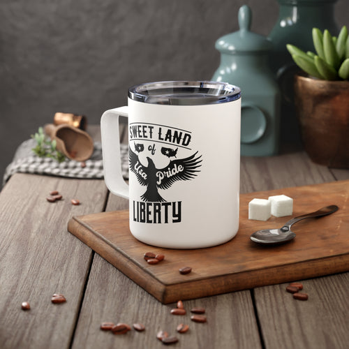 Insulated 10oz  Coffee Mug Sweet land of liberty