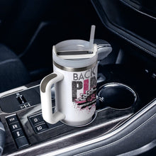 Back The Pink 40oz Stainless Steel Insulated Tumbler with Handle and Lid