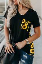 Green Leopard Printed Splicing T-Shirt