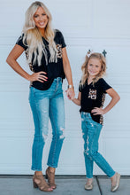 Green Leopard Printed Splicing T-Shirt