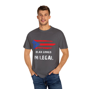 Puerto Rico Flag Garment-Dyed Unisex T-shirt