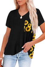 Green Leopard Printed Splicing T-Shirt