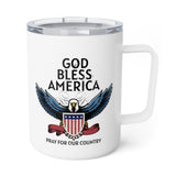 Insulated 10oz  Coffee Mug God Bless America