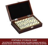 Hathaway Premium Domino Set w/Wooden Carry Case Premium Domino Set w/Wooden Carry Case, Walnut