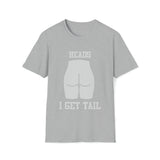 Heads or Tails Unisex Softstyle T-Shirt Front and Back Design