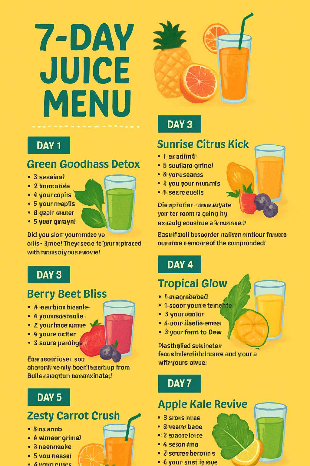 7 Day juice Plan