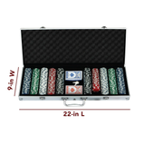Monte Carlo Poker Set (500 Pieces) - Silver