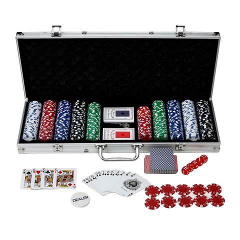 Monte Carlo Poker Set (500 Pieces) - Silver