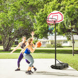 Height Adjustable Basketball Hoop with 2 Nets and Fillable Base