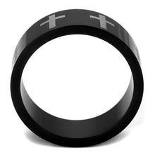 3 cross sinners grace ring two tone IP Black