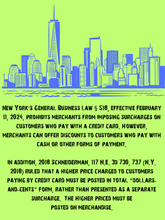 Credit Surcharge law poster