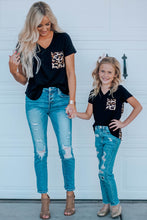 Green Leopard Printed Splicing T-Shirt