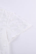 Pink Swiss Dot Short Sleeve Flowy Top