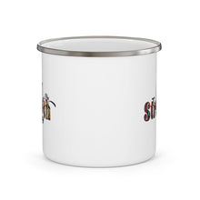 Enamel Camping Mug, The Lord Is My Strength Multicolor Illustration-1