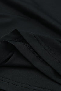 Black Basic One Shoulder Sleeveless Crop Top