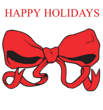 Happy Holidays White tumbler with stainless steel interior