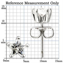 0W157 - 925 Sterling Silver Earrings Rhodium Women AAA Grade CZ Clear