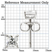 0W158 - 925 Sterling Silver Earrings Rhodium Women AAA Grade CZ Clear