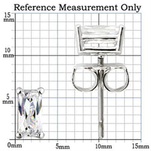 0W161 - 925 Sterling Silver Earrings Rhodium Women AAA Grade CZ Clear