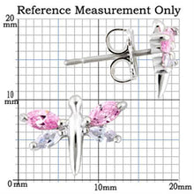 0W179 - 925 Sterling Silver Earrings Rhodium Women AAA Grade CZ Multi Color