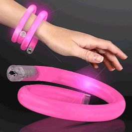 Light Up Tube Bracelet Pink