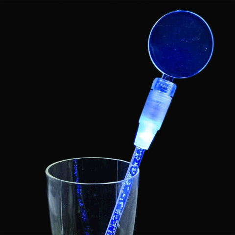 Blue Cocktail Party Light Up Swizzle Stick Drink Stirrer