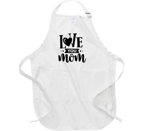 I Love You Mom Mug Apron