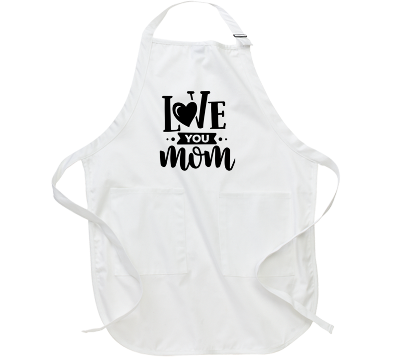 I Love You Mom Mug Apron