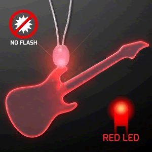 LED Acrylic Red Guitar Necklace