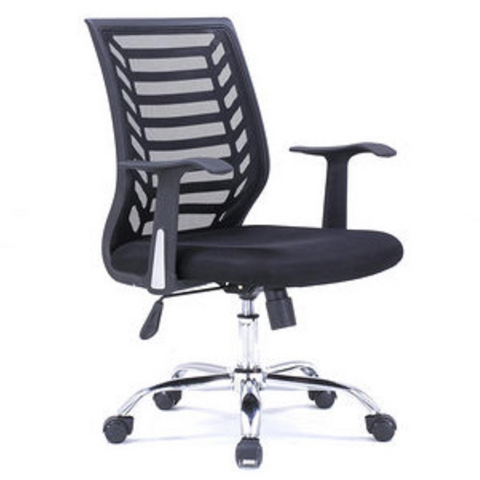 American Imaginations 24.8-in. W 38.2-in. H Transitional Stainless Steel-Plastic-Nylon Office Chair In Black