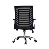 American Imaginations 24.8-in. W 38.2-in. H Transitional Stainless Steel-Plastic-Nylon Office Chair In Black