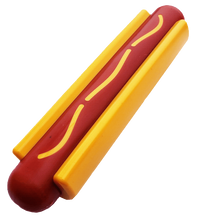 SP Hot Dog Ultra Durable Nylon Dog Chew Toy for Aggressive Chewers - Yellow/Red