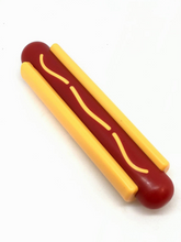 SP Hot Dog Ultra Durable Nylon Dog Chew Toy for Aggressive Chewers - Yellow/Red
