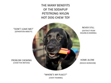 SP Hot Dog Ultra Durable Nylon Dog Chew Toy for Aggressive Chewers - Yellow/Red