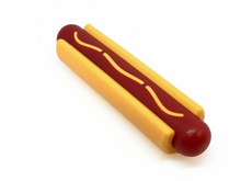 SP Hot Dog Ultra Durable Nylon Dog Chew Toy for Aggressive Chewers - Yellow/Red
