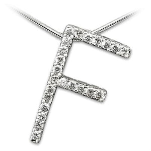 21606 - Brass Pendant Rhodium Women AAA Grade CZ Clear