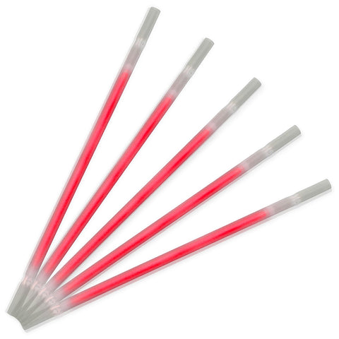 Red Glow Drinking Straws Pack of 25
