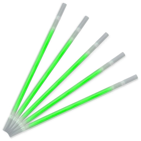 Green Glow Drinking Straws Pack of 25