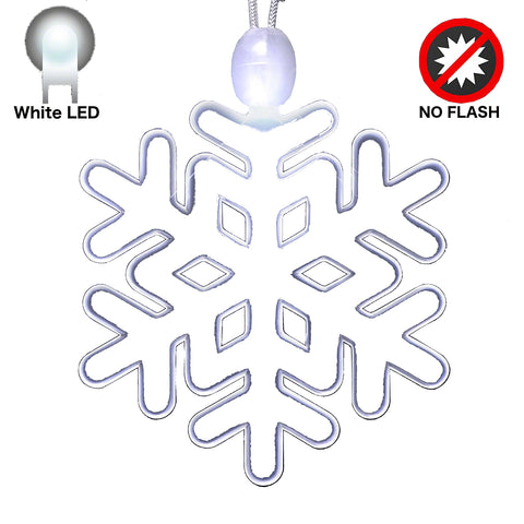 White Snowflake LED Acrylic Necklace